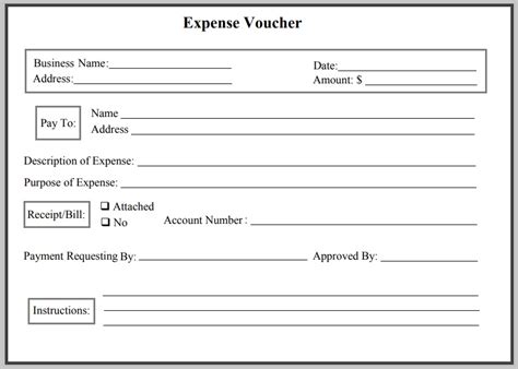 voucher format for expenses